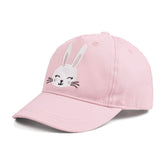 Zsedrut Girls Baseball Cap Kids Cotton Sun Hat Spring Summer Boys Peak Caps Adjustable Bunny Hats(6-24M,Pink)